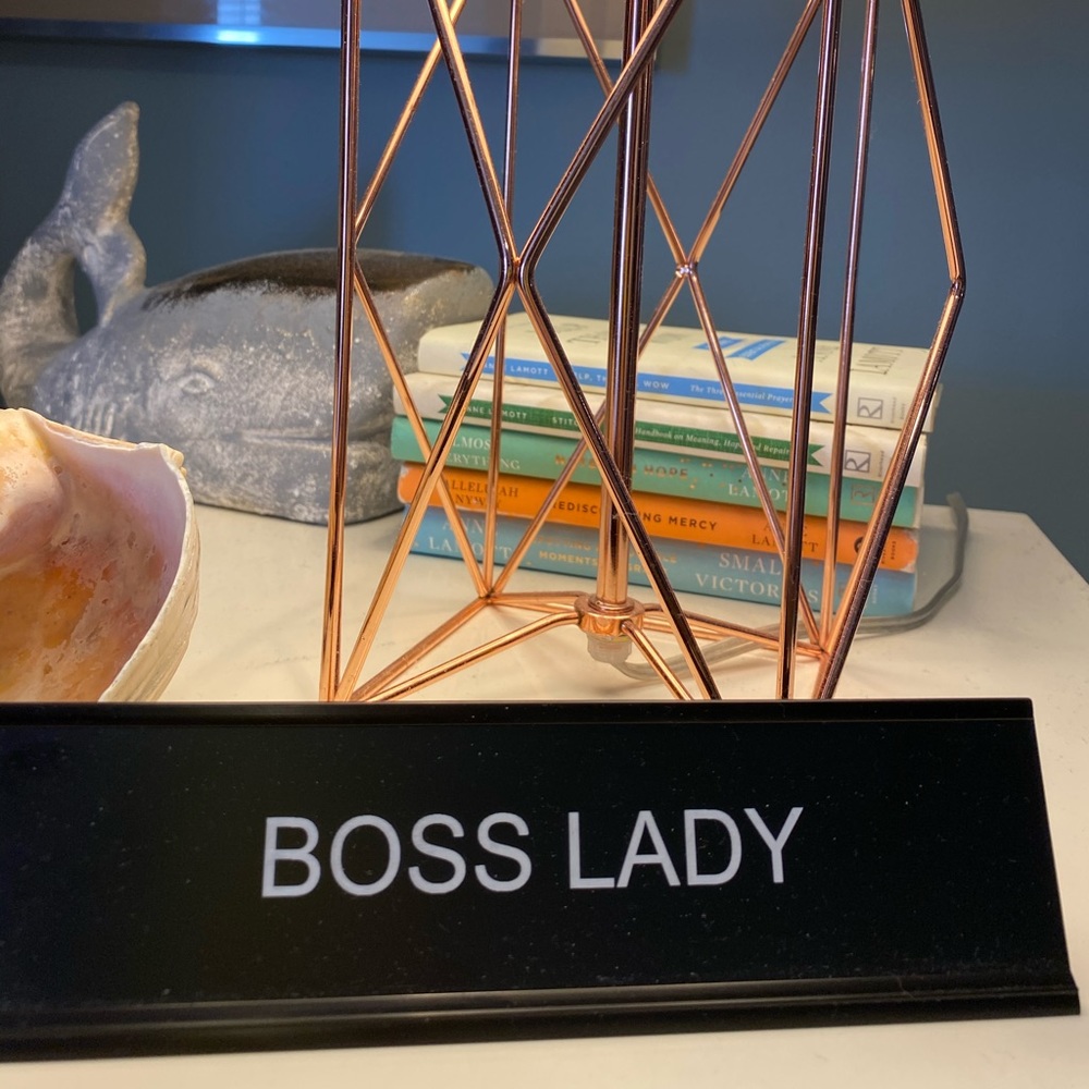 BOSS LADY desk plaque